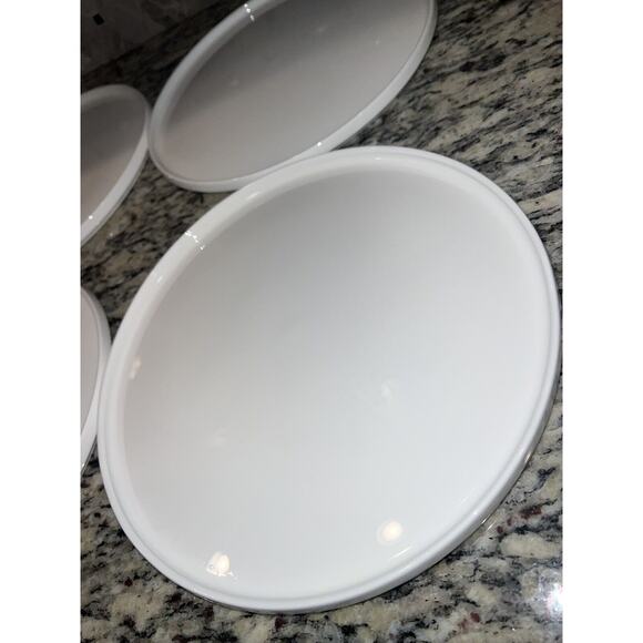 Mikasa Sloane Dinner Plates White Bone China Round 11" Set of 4 - Picture 4 of 8